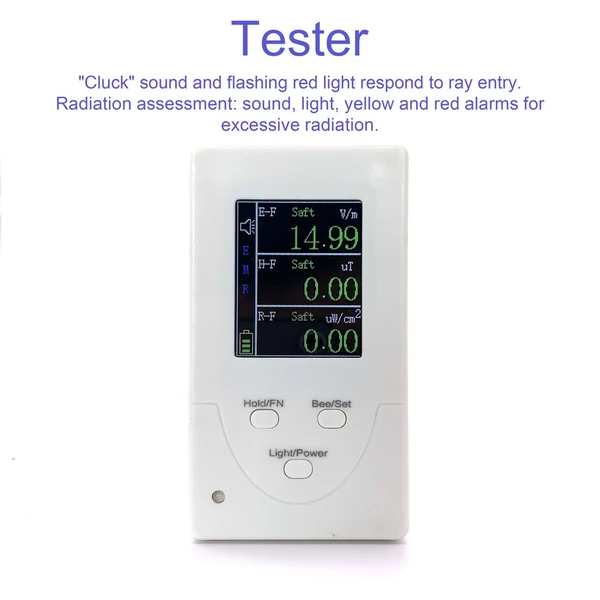 QA060 kézi hordozható többfunkciós sugárdózismérő Geiger számláló nukleáris sugárzás detektor röntgen béta gamma jód detektor 3 riasztási móddal, 1,8 hüvelykes színes képernyő