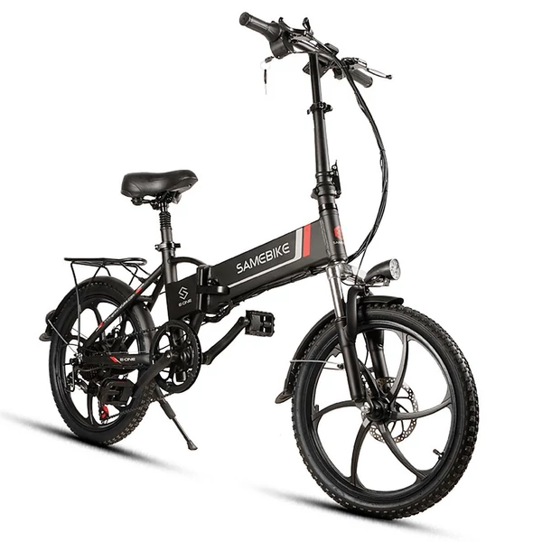 Samebike 20LVXD30 elektromos kerékpár 48V 350W 10.4AH akkumulátor Max sebesség 35km/h - Fekete