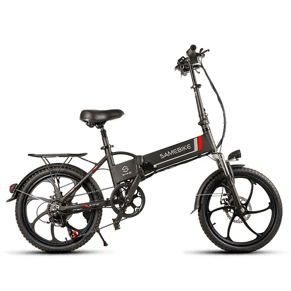 Samebike 20LVXD30 elektromos kerékpár 48V 350W 10.4AH akkumulátor Max sebesség 35km/h - Fekete