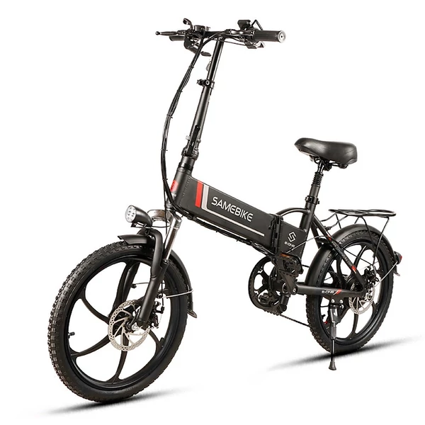 Samebike 20LVXD30 elektromos kerékpár 48V 350W 10.4AH akkumulátor Max sebesség 35km/h - Fekete