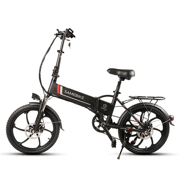 Samebike 20LVXD30 elektromos kerékpár 48V 350W 10.4AH akkumulátor Max sebesség 35km/h - Fekete