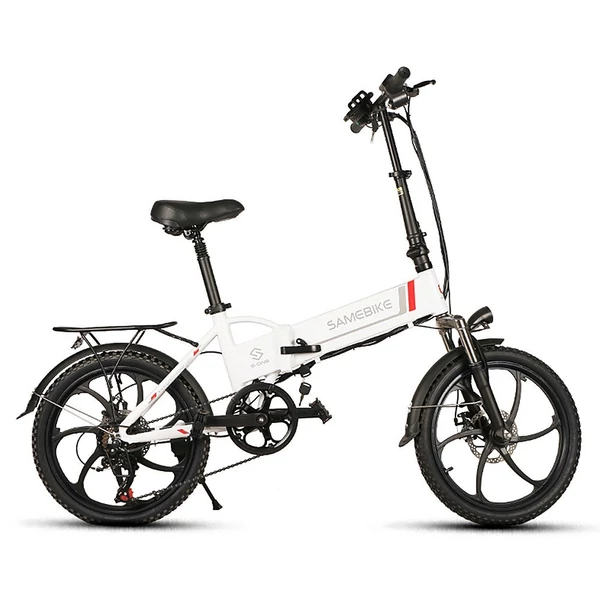 Samebike 20LVXD30 elektromos kerékpár 48V 350W 10.4AH akkumulátor Max sebesség 35km/h - Fehér