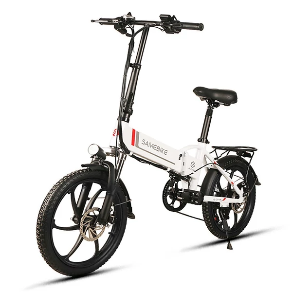 Samebike 20LVXD30 elektromos kerékpár 48V 350W 10.4AH akkumulátor Max sebesség 35km/h - Fehér