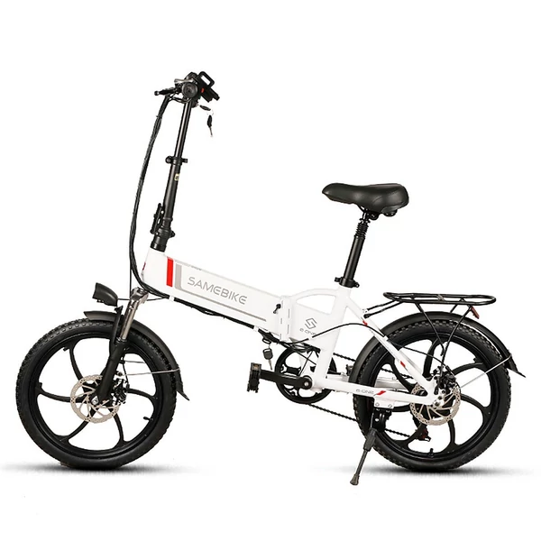 Samebike 20LVXD30 elektromos kerékpár 48V 350W 10.4AH akkumulátor Max sebesség 35km/h - Fehér