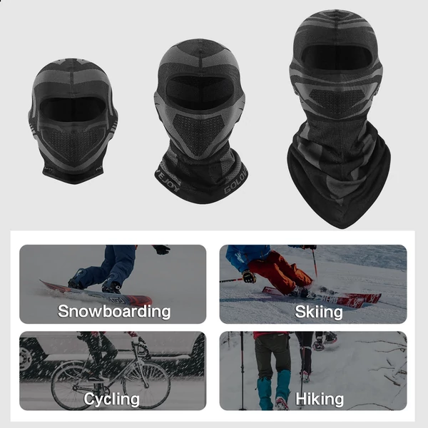 Balaclava unisex sísapka szélálló porálló termikus arcvédő télen síeléshez snowboardozáshoz motorkerékpározáshoz - Stílus 2