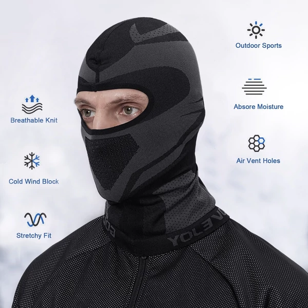 Balaclava unisex sísapka szélálló porálló termikus arcvédő télen síeléshez snowboardozáshoz motorkerékpározáshoz - Stílus 2