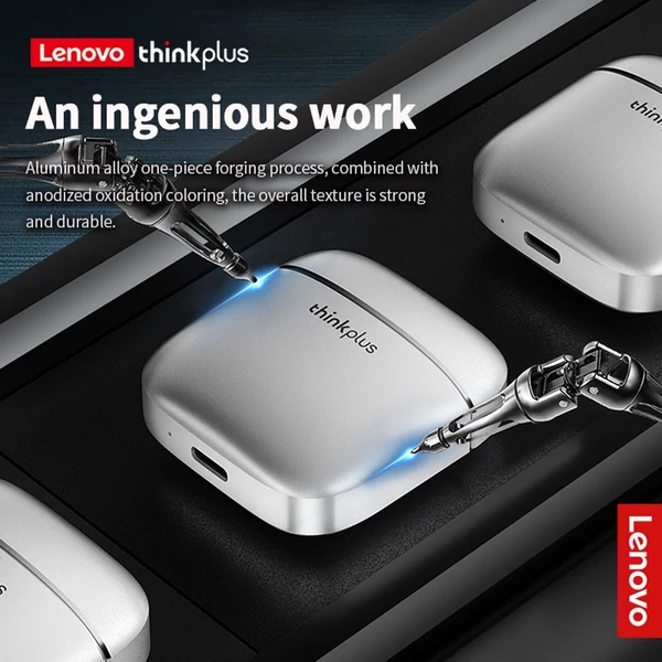 Lenovo thinkplus XT99 vezeték nélküli BT5.2 fülhallgató, intelligens zajcsökkentés mikrofonnal - Ezüst