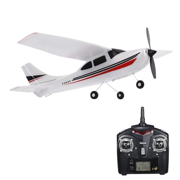 Wltoys F949S RC repülőgép 2.4G 3CH távirányítós EPP miniatűr modell - 1 akkumulátor