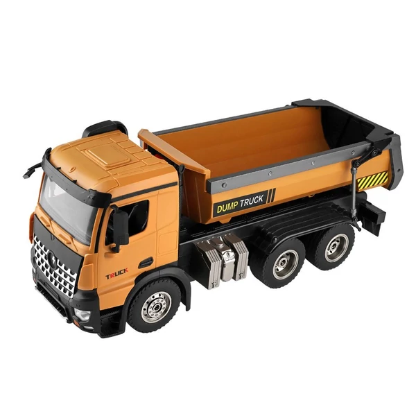 Wltoys 14600 2,4 GHz 1/14 méretű RC billenős teherautó LED lámpákkal és szimulációs hanggal gyerekeknek