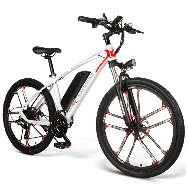 Samebike MY-SM26 elektromos kerékpár 48V 350W motor Max sebesség 30km/h - Fehér