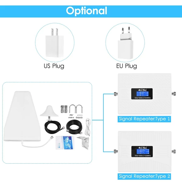 Háromsávos 2G 3G 4G mobiltelefon jelismétlő erősítő otthoni/irodai használatra - Típus 2