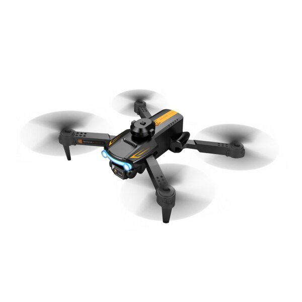 4K kettős kamerás távirányítós quadkopter négyoldali akadályelkerülő funkcióval, optikai áramlás pozícionálással, gesztusfotózással, tárolótáskával - Fekete, 1 akkumulátor