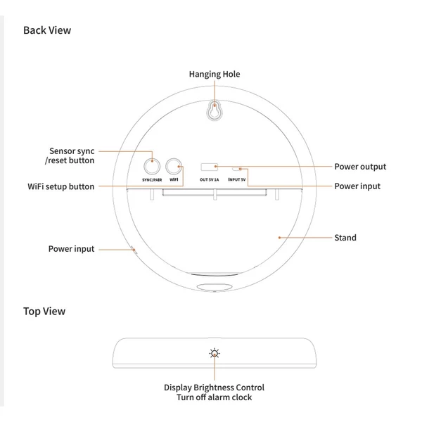 Tuya WiFi intelligens meteorológiai állomás 3 napos időjárás előrejelzés Vezeték nélküli hőmérő nedvességmérő (1 db alérzékelő)