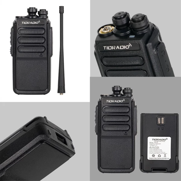 TID-777 UHF 400-470MHz kétirányú rádió hordozható kézi walkie talkie, nagy teljesítményű, távolsági fejhallgató USB adatkábel 2db