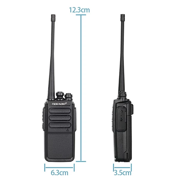 TID-777 UHF 400-470MHz kétirányú rádió hordozható kézi walkie talkie, nagy teljesítményű, távolsági fejhallgató USB adatkábel 2db