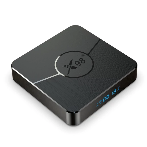 X98 Plus Android 11.0 Smart TV Box Amlogic S905W2 UHD 4K médialejátszó 2.4G/5G kétsávos WiFi BT AV1 VP9 H.265 dekódoló digitális kijelzős távirányító - 64 GB