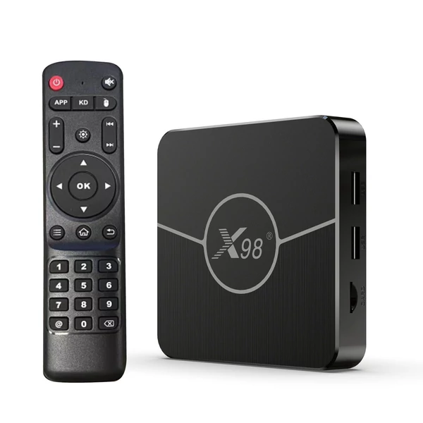 X98 Plus Android 11.0 Smart TV Box Amlogic S905W2 UHD 4K médialejátszó 2.4G/5G kétsávos WiFi BT AV1 VP9 H.265 dekódoló digitális kijelzős távirányító - 64 GB