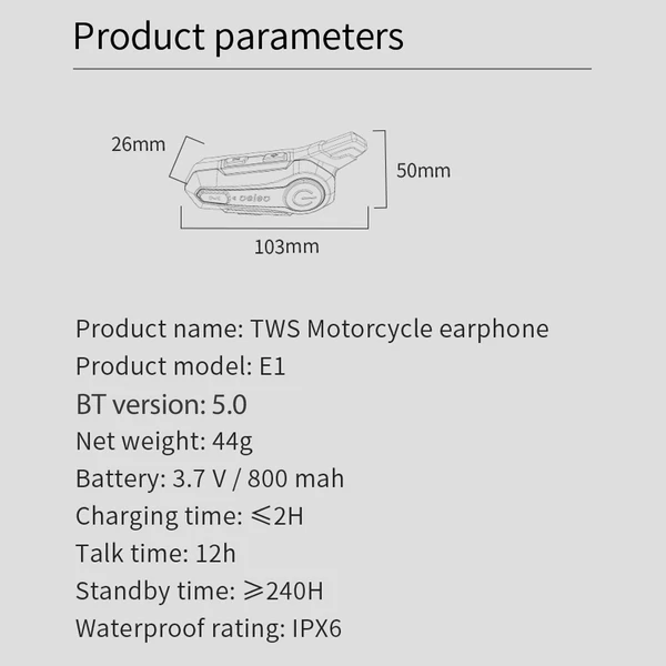 Motorkerékpár BT sisak fejhallgató FM rádióval vízálló univerzális kommunikációs rendszerrel ATV Dirt Bike motorkerékpárhoz