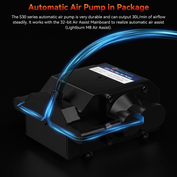 SCULPFUN automatikus levegősegéd készlet 30 liter/perc légszivattyúval