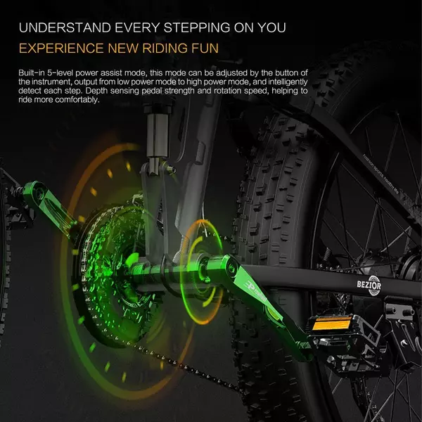 BEZIOR X-PLUS 1500W összecsukható elektromos kerékpár - Szürke