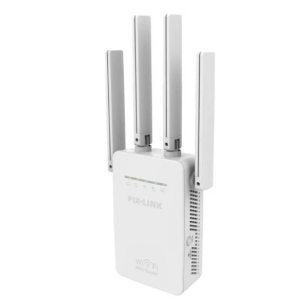 WiFi Extender 300Mbps vezeték nélküli gyors internet jelerősítő fali csatlakozó, széles hatótávolságú jelismétlő / AP-mód 4 nagy teljesítményű külső antenna