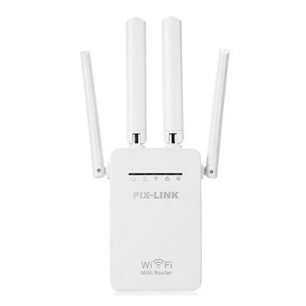 WiFi Extender 300Mbps vezeték nélküli gyors internet jelerősítő fali csatlakozó, széles hatótávolságú jelismétlő / AP-mód 4 nagy teljesítményű külső antenna