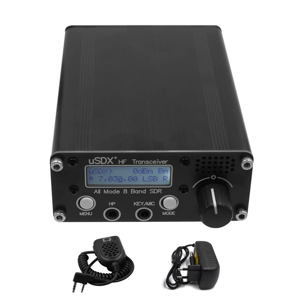 uSDR uSDX+Plus V2 8 sávos SDR adó-vevők HF SSB QRP hordozható nagyfrekvenciás rövidhullámú adó-vevők LCD kijelző hangszóró mikrofon