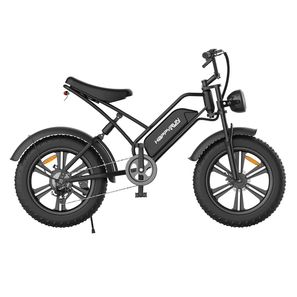 HAPPYRUN G50 E-bike 750W kefe nélküli motor 20*4,0'' vastag gumi elektromos hegyikerékpár - Fekete