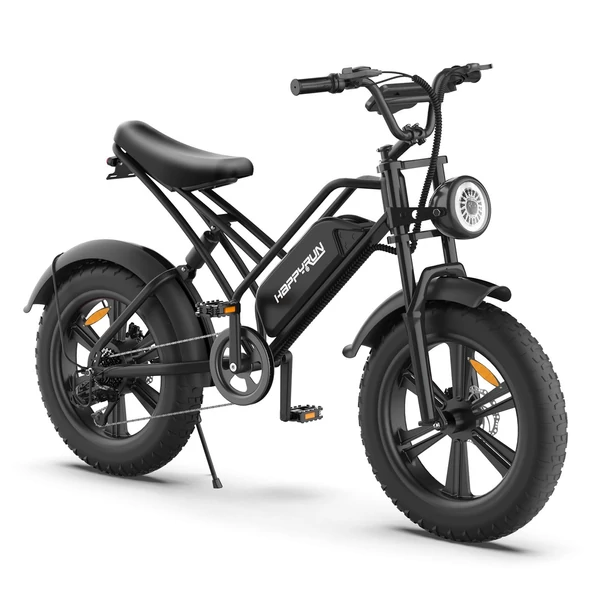 HAPPYRUN G50 E-bike 750W kefe nélküli motor 20*4,0'' vastag gumi elektromos hegyikerékpár - Fekete