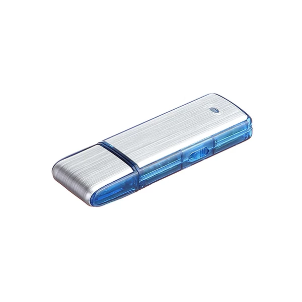 USB digitális hangrögzítő, flash meghajtó, pendrive 18 óra felvétel, újratölthető - 8 GB, kék