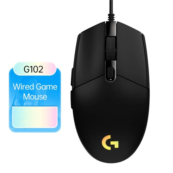 Logitech G102 RGB játékegér 8000 DPI vezetékes optikai Logitech G HUB szoftver támogatás - Fekete