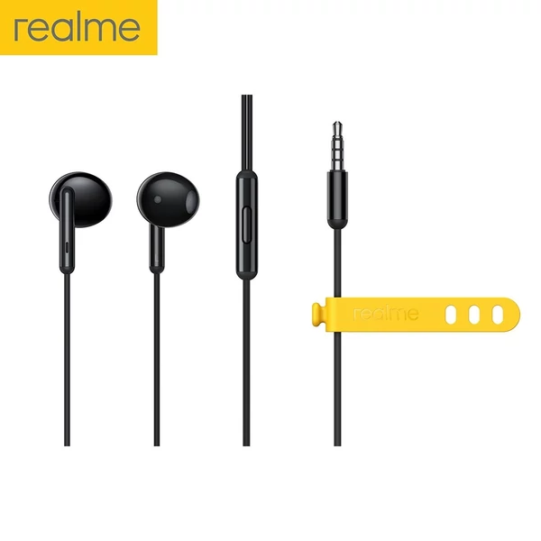 realme Buds Classic 1,3 m-es vezetékes fülhallgató - Fekete