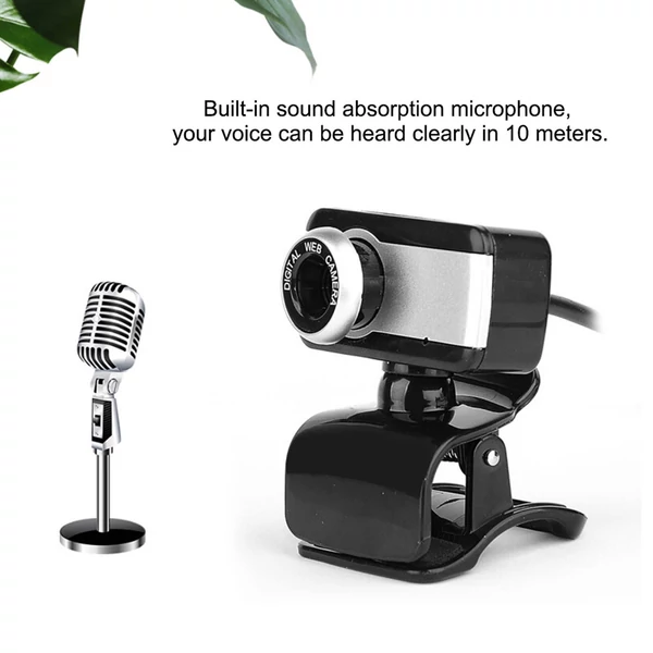 USB 2.0 480P rögzíthető webkamera mikrofonnal