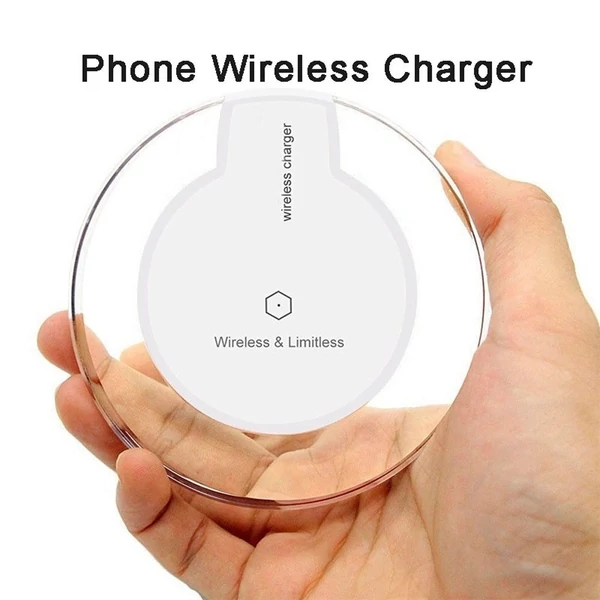 Ultravékony QI vezeték nélküli gyorstöltés iPhone-hoz és minden szabványos QI okostelefonhoz - Fekete