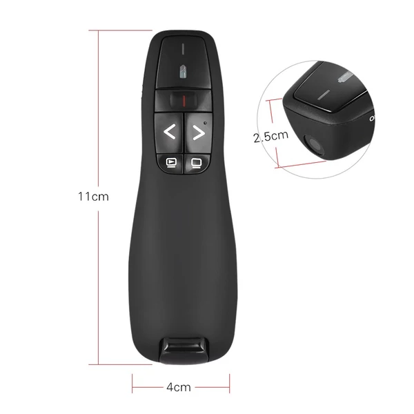 DS-400 2,4 GHz vezeték nélküli USB mutató prezentációs PPT flip toll