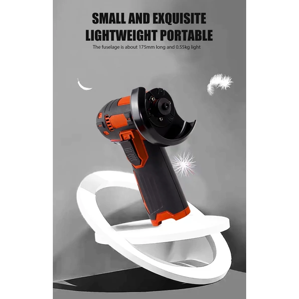 12V akkus kefés sarokcsiszoló készlet, köszörűtárcsa 76mm - Piros