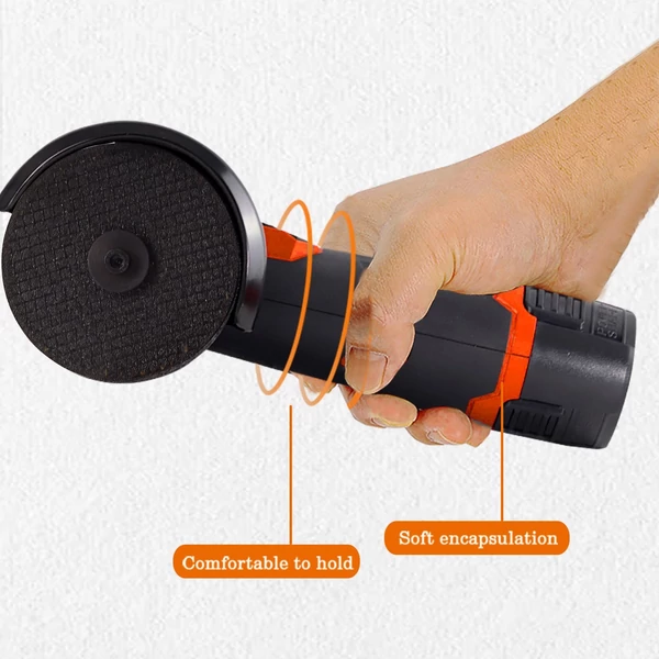 12V akkus kefés sarokcsiszoló készlet, köszörűtárcsa 76mm - Piros