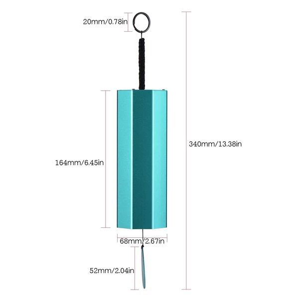 Fém meditációs akkord fúvós csengő - Kék