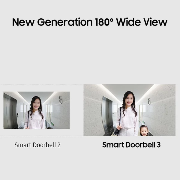 Xiaomi Smart Doorbell 3 otthoni vezeték nélküli biztonsági kamera - Fekete