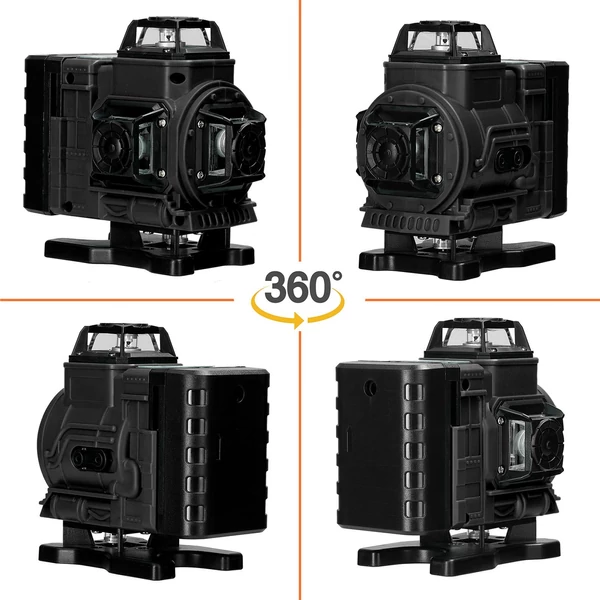 Többfunkciós, 16 soros lézeres 3°-os önszintező funkció, többirányú földfalmatrica - Fekete