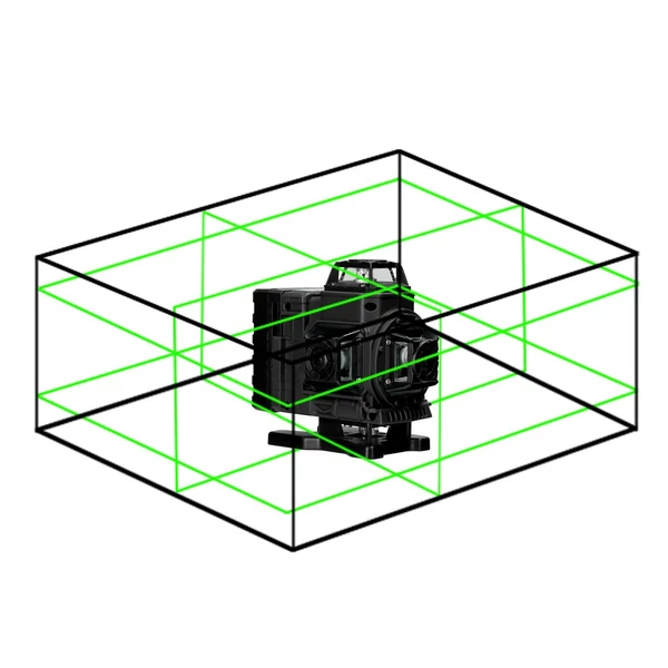 Többfunkciós, 16 soros lézeres 3°-os önszintező funkció, többirányú földfalmatrica - Fekete