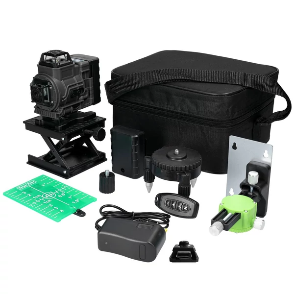 Többfunkciós, 16 soros lézeres 3°-os önszintező funkció, többirányú földfalmatrica - Fekete