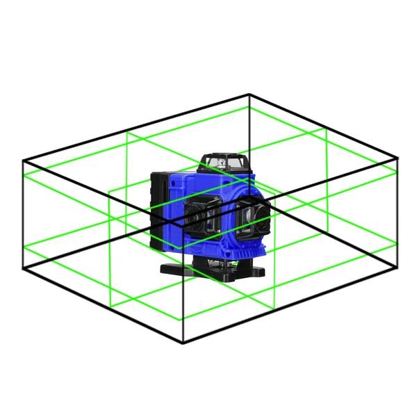 Többfunkciós, 16 soros lézeres 3°-os önszintező funkció, többirányú földfalmatrica - Kék