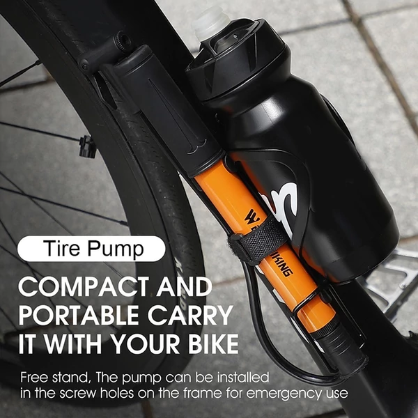 WEST BIKING 90PSI Hordozható e-Bike, kosárlabda, gumiabroncs pumpa - Fekete
