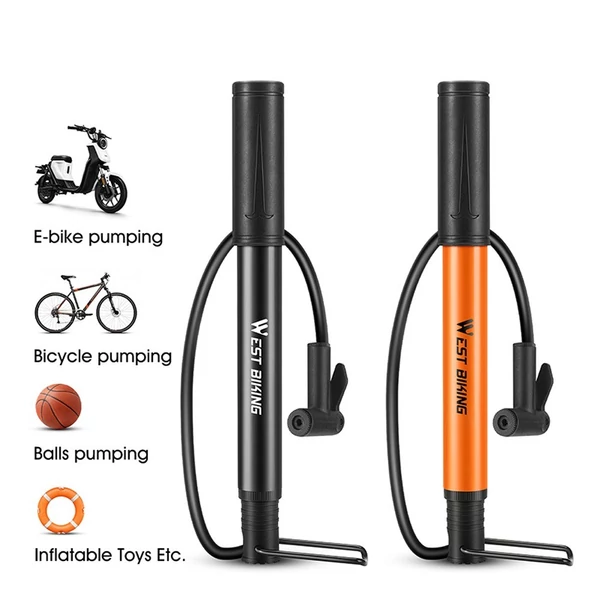 WEST BIKING 90PSI Hordozható e-Bike, kosárlabda, gumiabroncs pumpa - Narancs