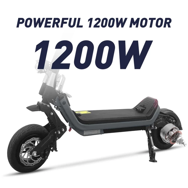 ZO G63 11 hüvelykes összecsukható elektromos robogó, 2400 W intelligens alkalmazással utazó felnőttek számára - Ezüst
