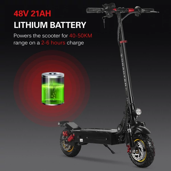 OBARTER X1 összecsukható elektromos robogó 48V 1000W 21AH akkumulátor Max sebesség 45km/h