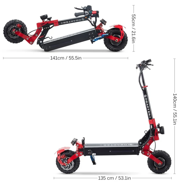 OBARTER X3 összecsukható elektromos robogó 48V 2400W 21AH akkumulátor Max sebesség 70km/h