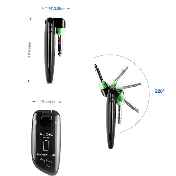 SWIFF WS-50 UHF digitális gitár vezeték nélküli rendszer (adó + vevő)