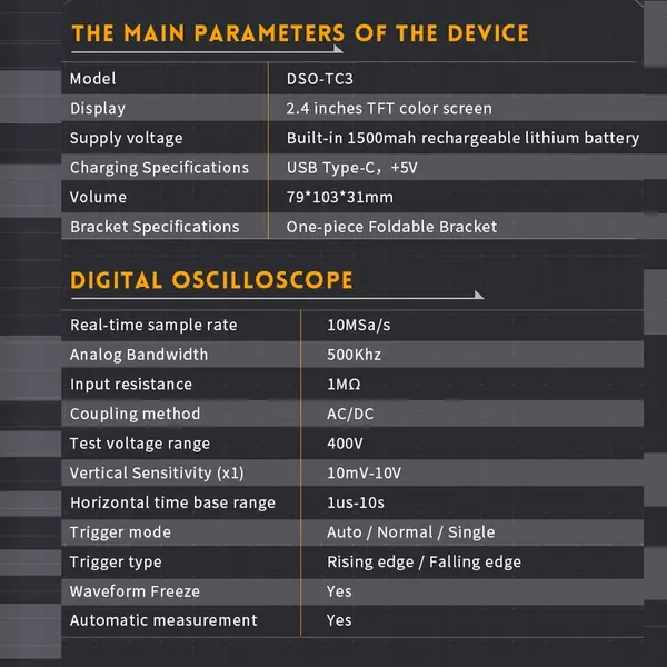 3 az 1-ben digitális oszcilloszkóp tranzisztor tesztelő funkció jelgenerátor 2,4 hüvelykes TFT kijelzővel (standard konfiguráció)